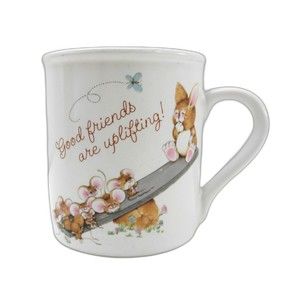 Good Friends Raise Your Spirits! Cute Bunny and Mice Mug - Hallmark Coffee Cup